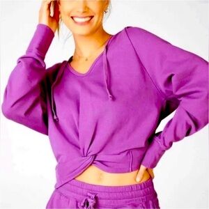 Fabletics Sydney Twist Front Hoodie - Purple - Size L (EUC)